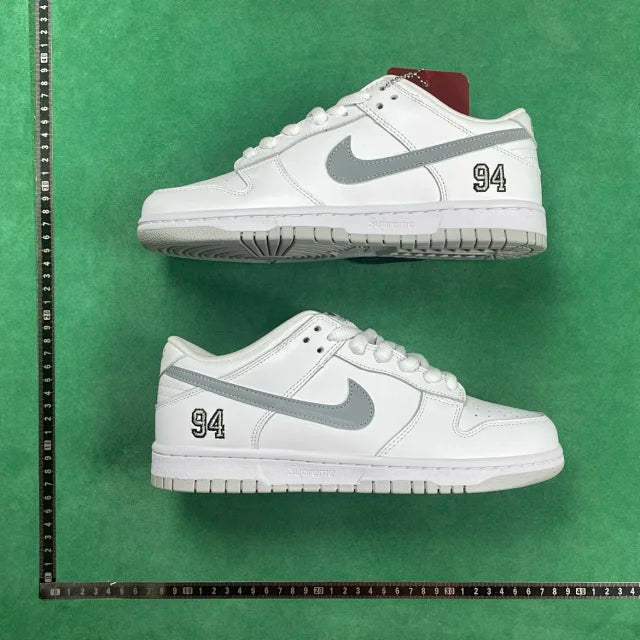 Dunk SB Supreme 94 White Metallic Silver