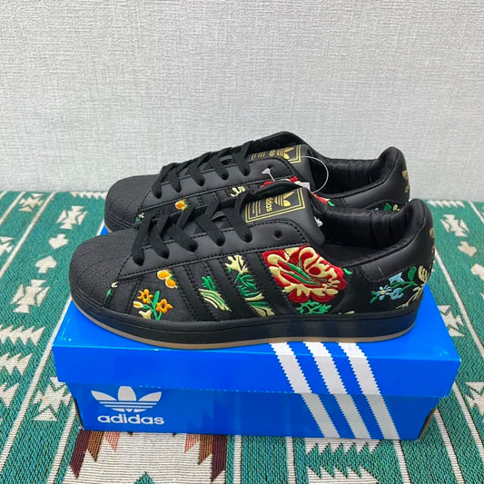 Superstar Black Floral Embroidery