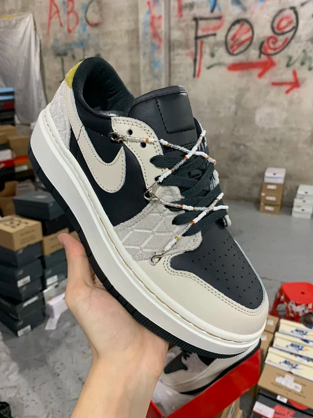 AJ1 Low Elevate Black Grey