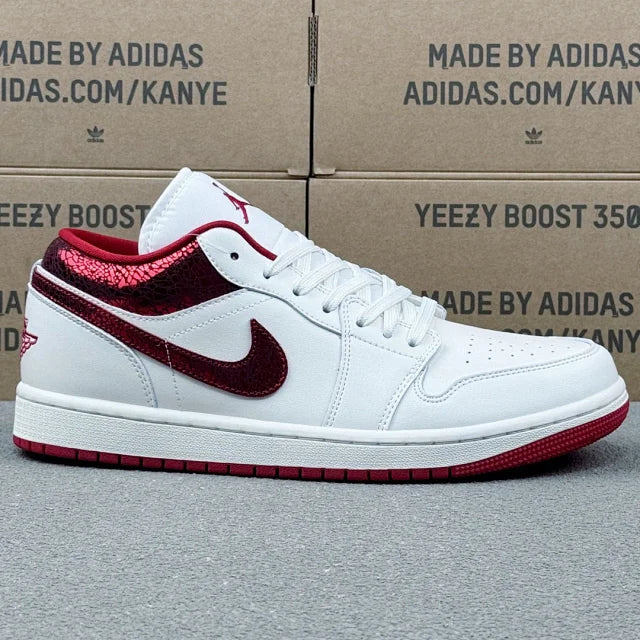 AJ1 Low Red And White