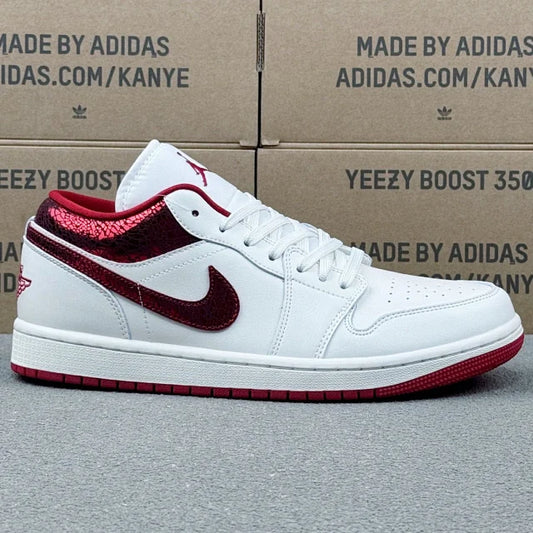 AJ1 Low Red And White