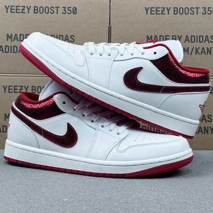AJ1 Low Red And White