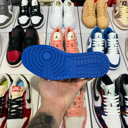 AJ1 Low Blue Gym Red