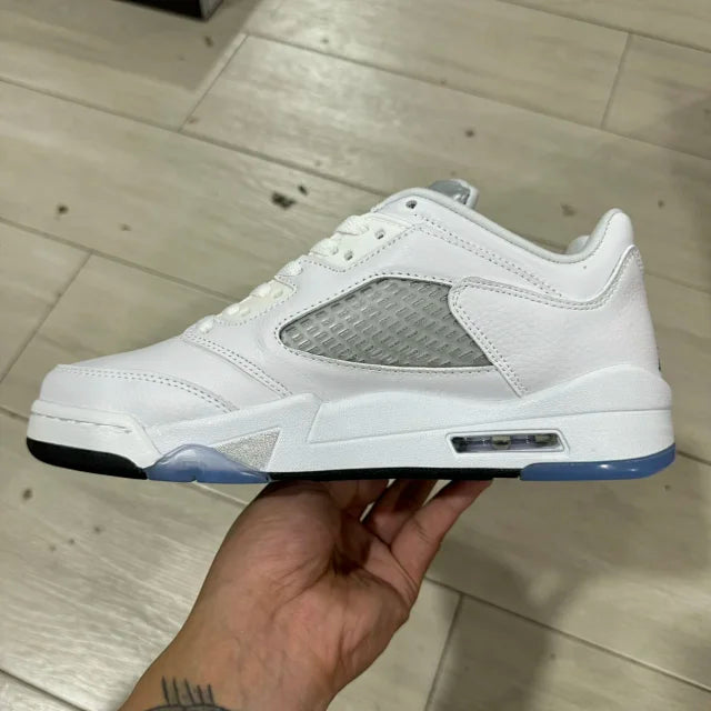 AJ 5  Low White Wolf Grey