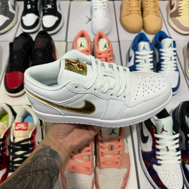 AJ1 White Metallic Gold