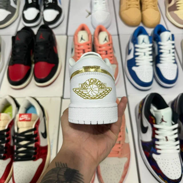 AJ1 White Metallic Gold