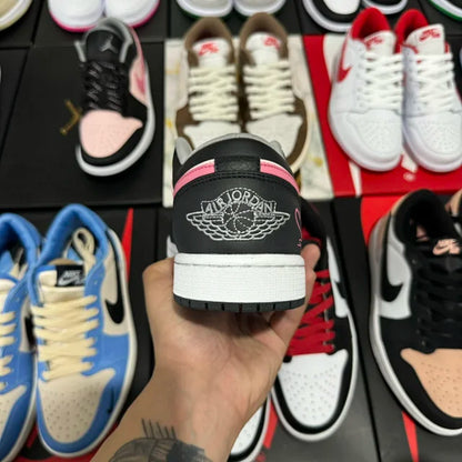 AJ1 Low Black/Rust Pink/White
