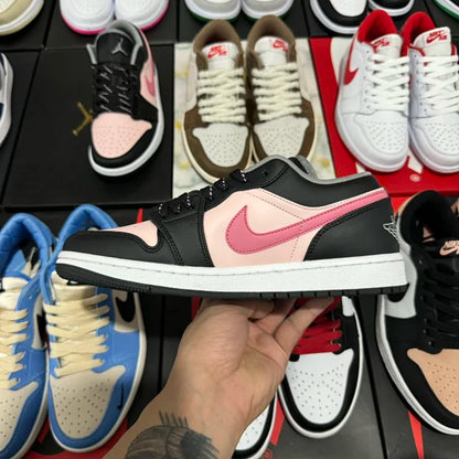 AJ1 Low Black/Rust Pink/White
