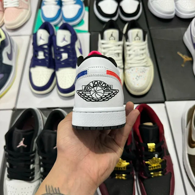 AJ1 Low White/Gym Red