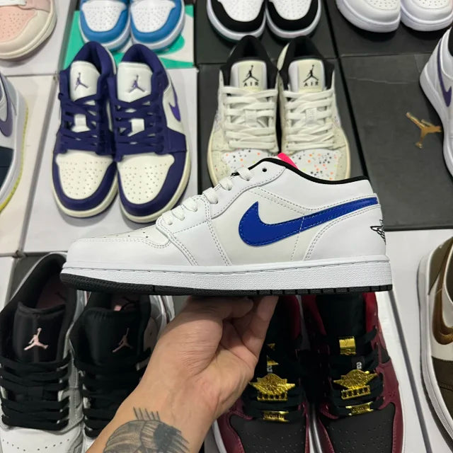 AJ1 Low White/Gym Red