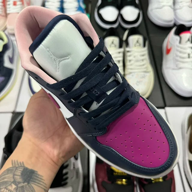 AJ1 Low Mismatched Purple Magenta