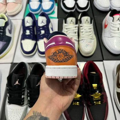 AJ1 Low Mismatched Purple Magenta