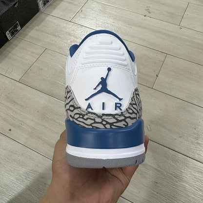 AJ3 White and True Blue
