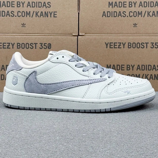 AJ1 Low White Bape