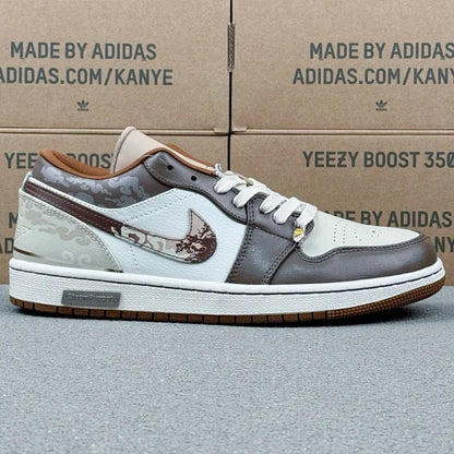 AJ1 Low White and Brown