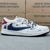 AJ1 Low x Bape White Blue and Red