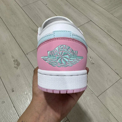 AJ1 Low Pink And White