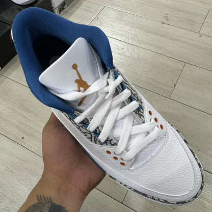 AJ3 White and True Blue