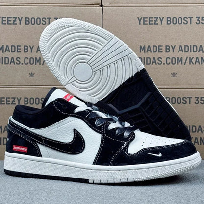 AJ1 Low Black and white Supreme