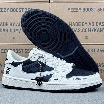 AJ1 Low Burberry White on Black