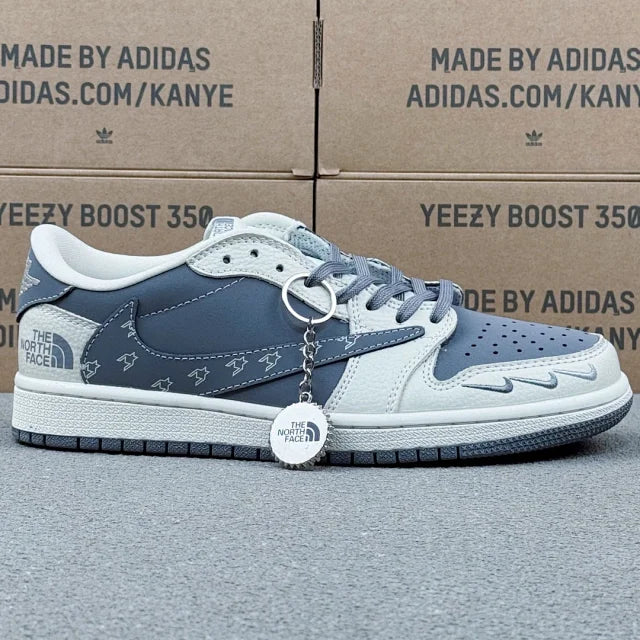 AJ1 Low The North Face Grey