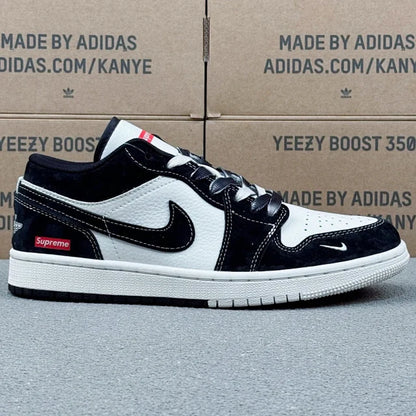 AJ1 Low Black and white Supreme