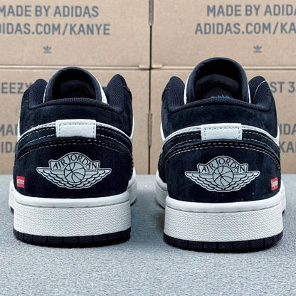 AJ1 Low Black and white Supreme