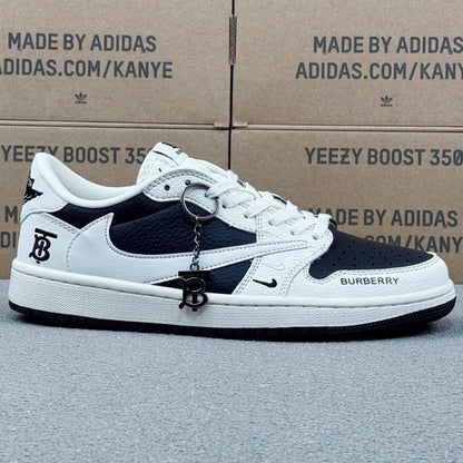 AJ1 Low Burberry White on Black