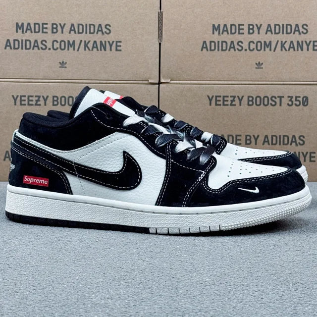 AJ1 Low Black and white Supreme