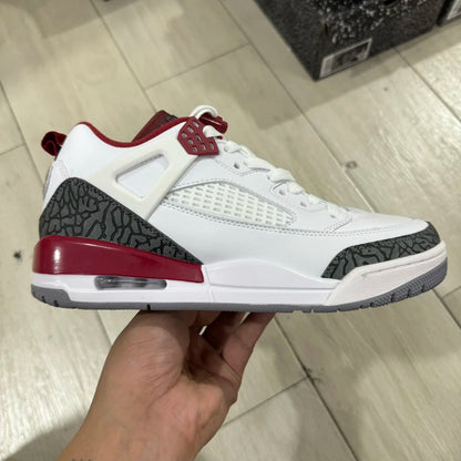 AJ2 White Varsity Red
