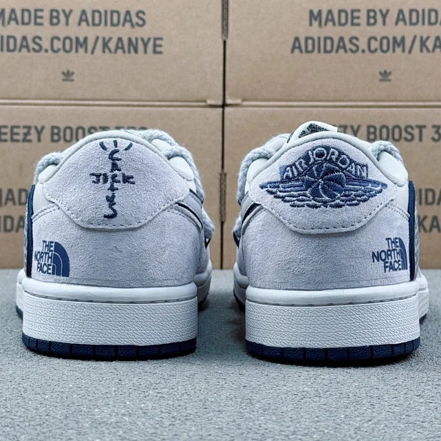 AJ1 Low The North Face Grey