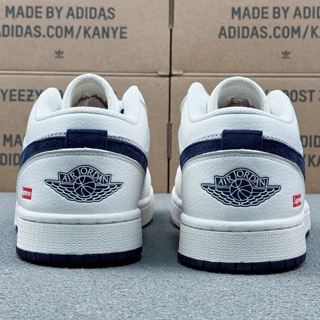 AJ1 Low Blue and White