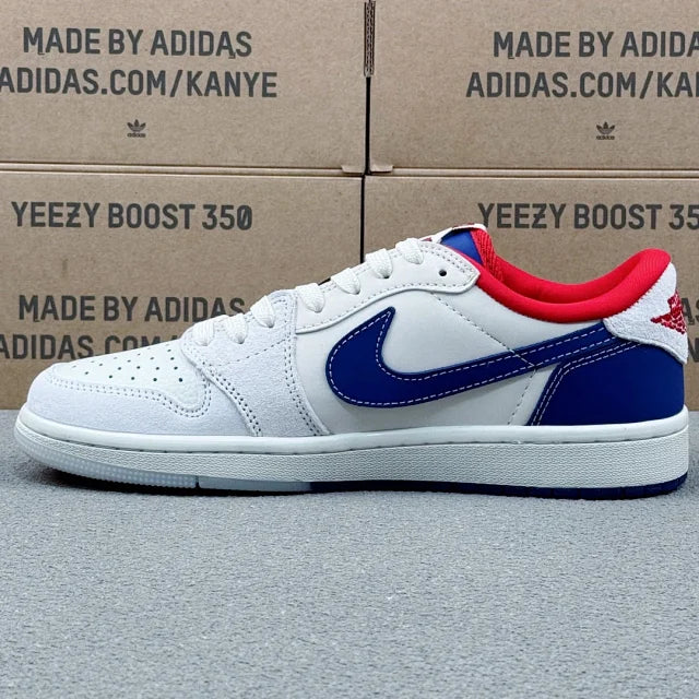 AJ1 Low x Sumpreme Blue Red And White