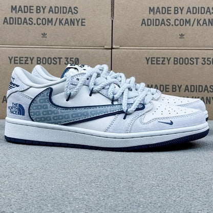 AJ1 Low The North Face Grey