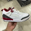 AJ2 White Varsity Red