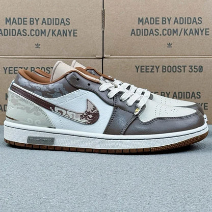 AJ1 Low White and Brown