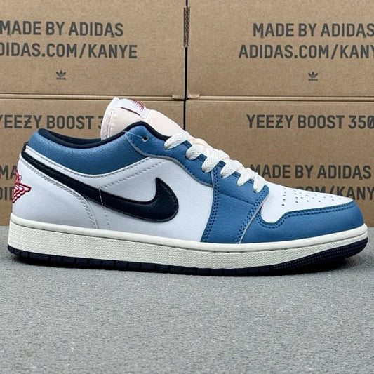AJ1 Low White/University Blue/Black