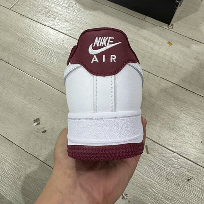 AF1 White/Dark Beetroot
