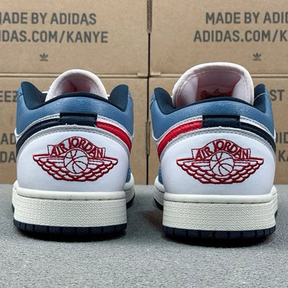 AJ1 Low White/University Blue/Black