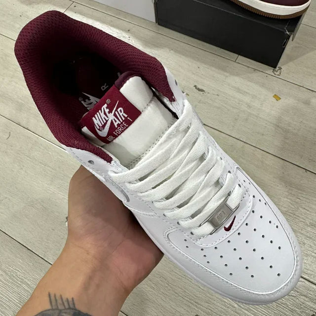 AF1 White/Dark Beetroot