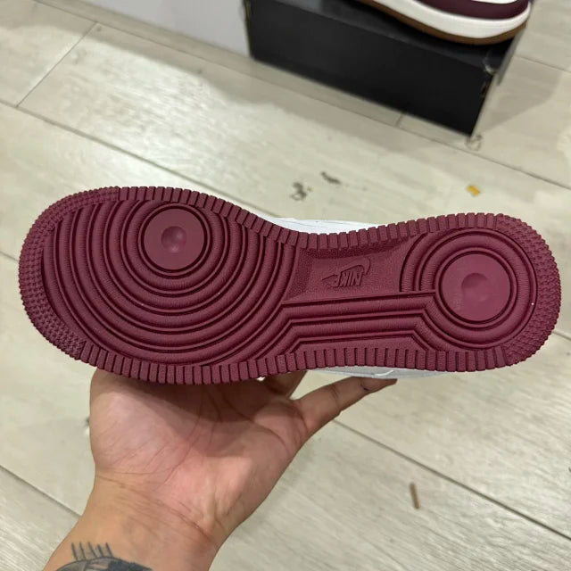 AF1 White/Dark Beetroot
