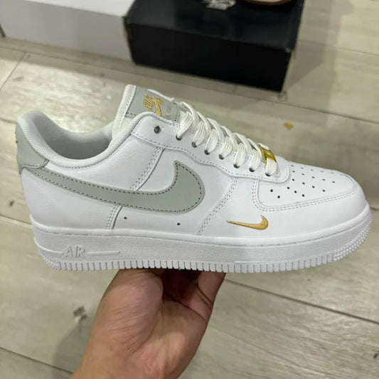 AF1 White Grey Gold