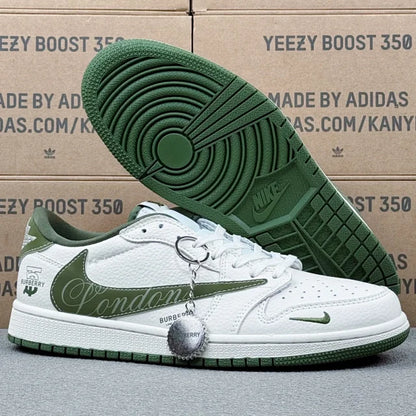 AJ1 Low Green Burberry