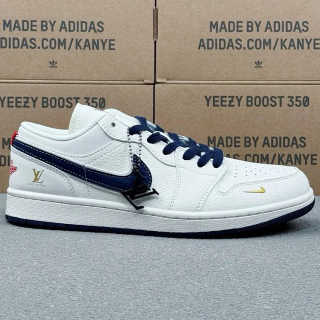 AJ1 Low x LV Blue And White