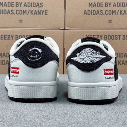 AJ1 Low White And Black