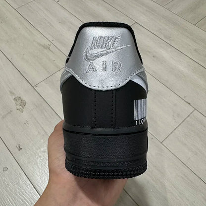 AF1 Black Metallic Silver
