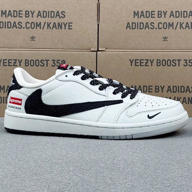AJ1 Low White And Black