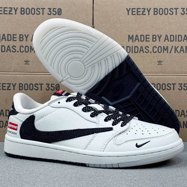 AJ1 Low White And Black