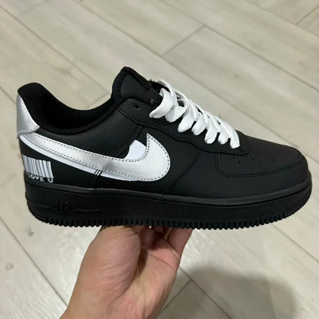 AF1 Black Metallic Silver