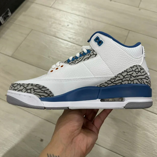 AJ3 White and True Blue